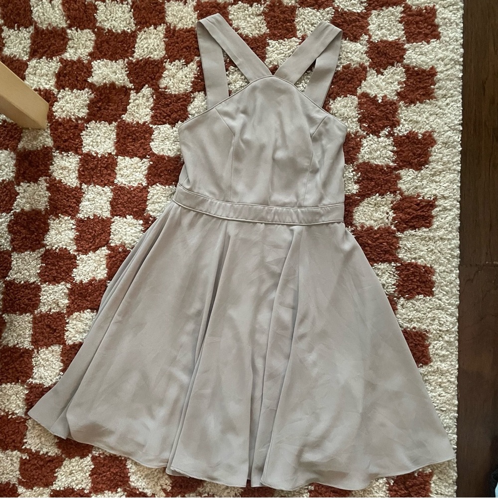 Lulu’s Halter Grey Dress